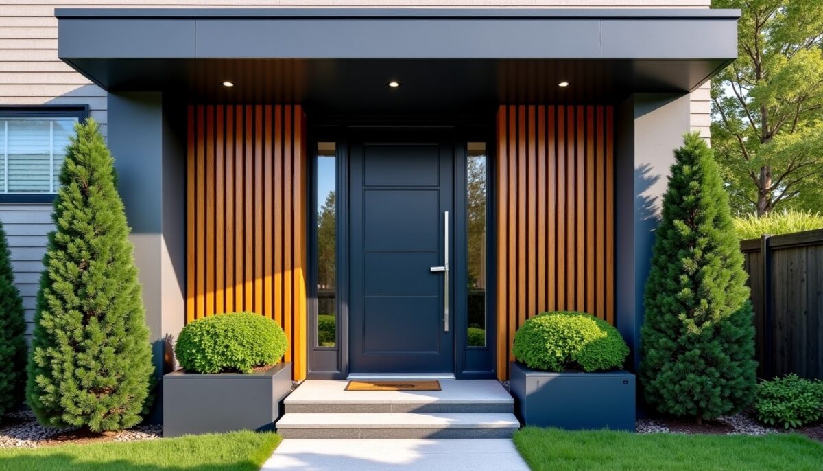 Nos astuces d'aménagement extérieur pour protéger efficacement l'entrée de votre maison des intempéries